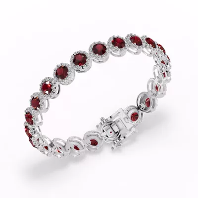 Garnet Beaded Bracelet