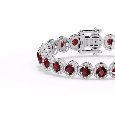 Garnet Beaded Bracelet