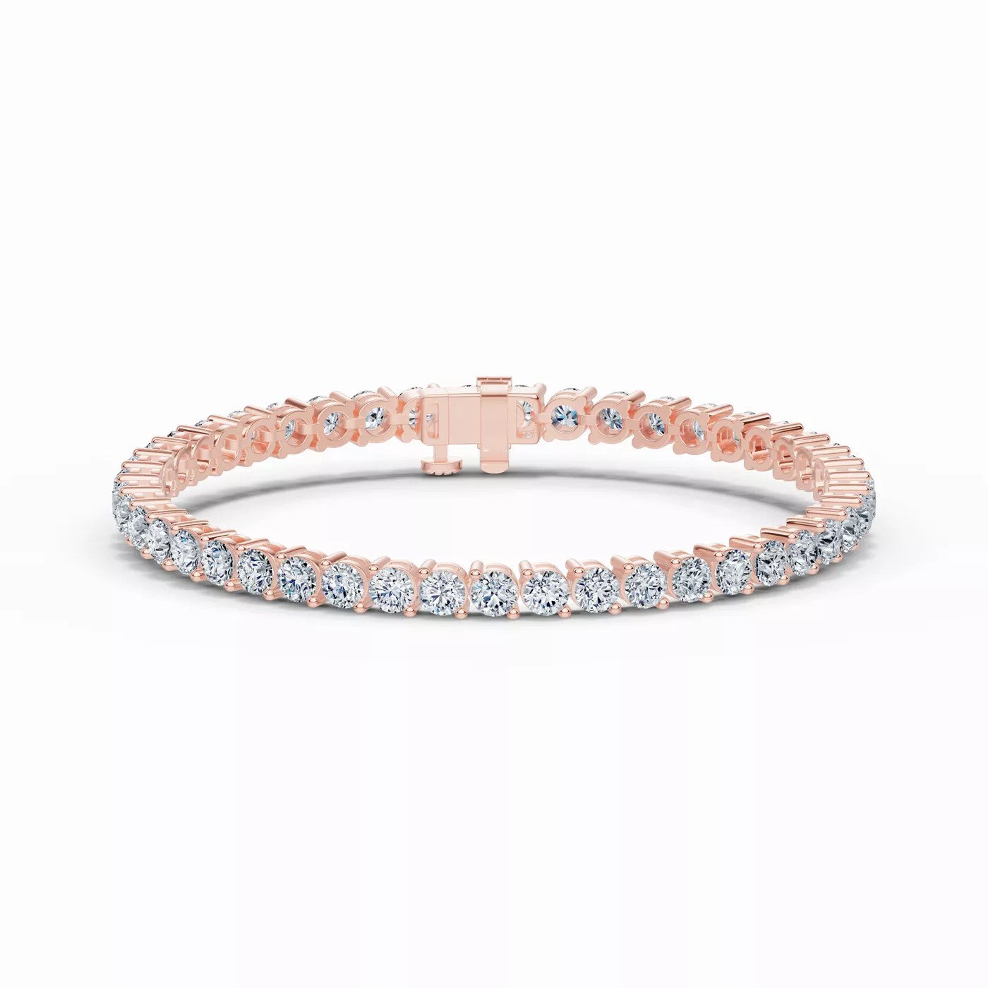 Diamonds, Uninterrupted 14K Rose Gold Engagement Ring