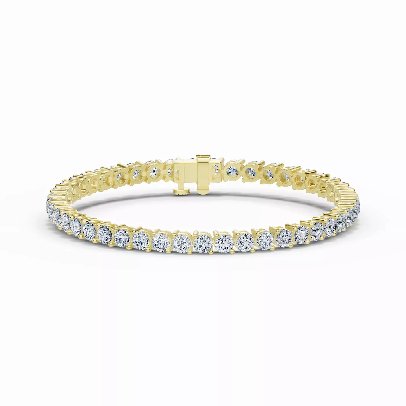 Diamonds, Uninterrupted 14K Yellow Gold Engagement Ring