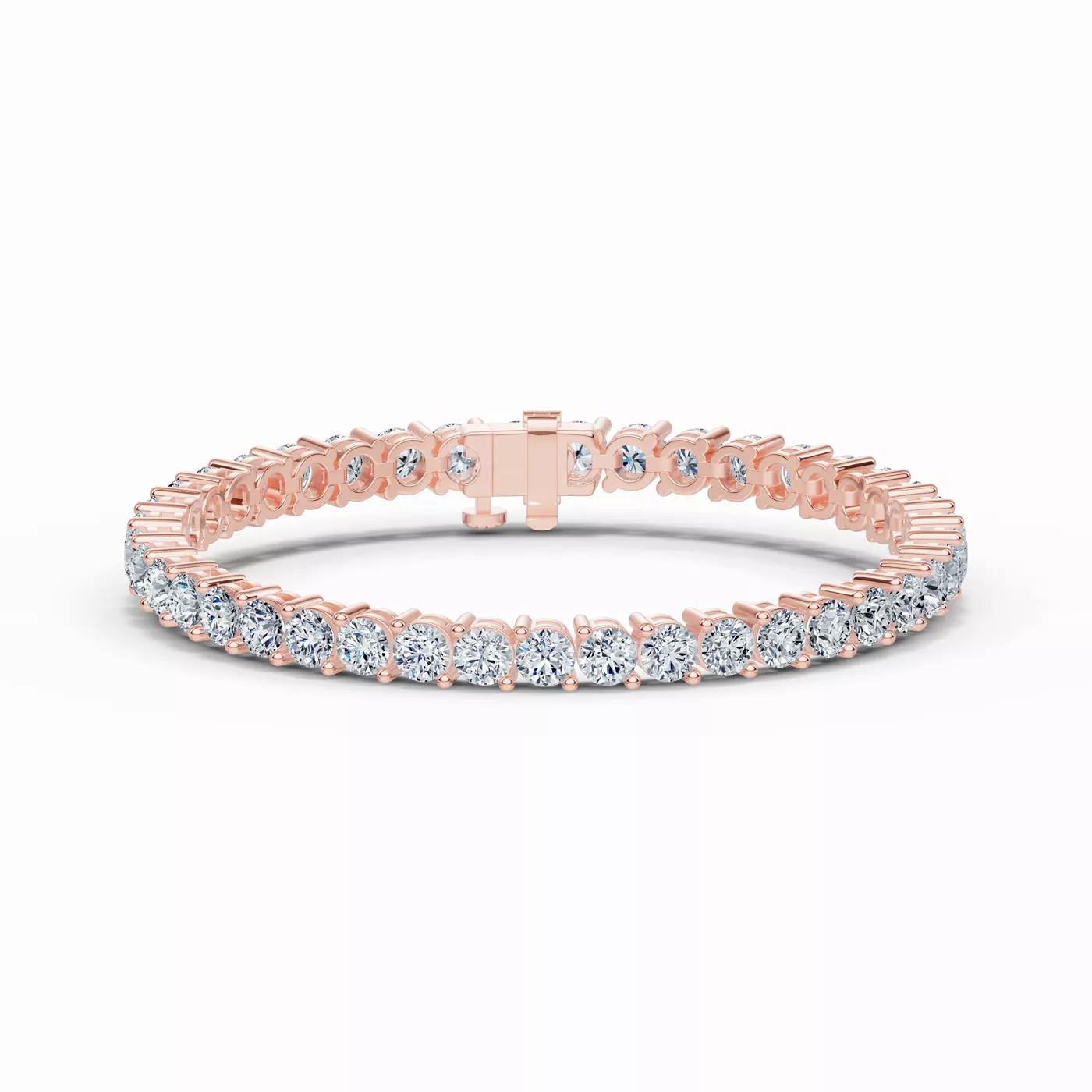Diamonds, Uninterrupted 14K Rose Gold Engagement Ring