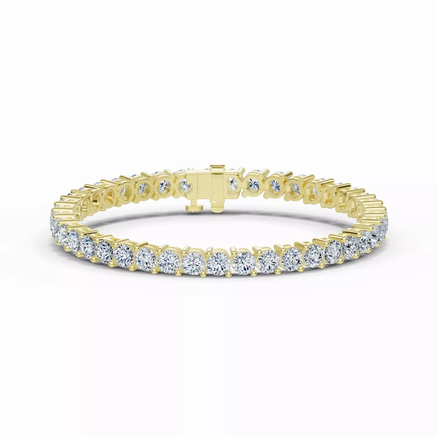 Diamonds, Uninterrupted 14K Yellow Gold Engagement Ring
