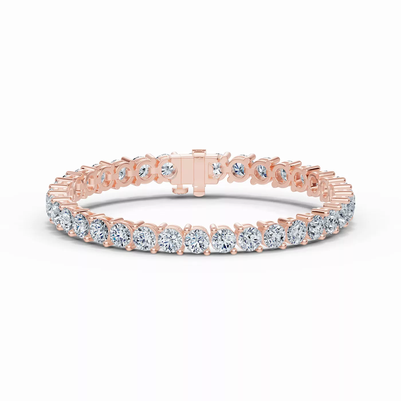 Diamonds, Uninterrupted 14K Rose Gold Engagement Ring