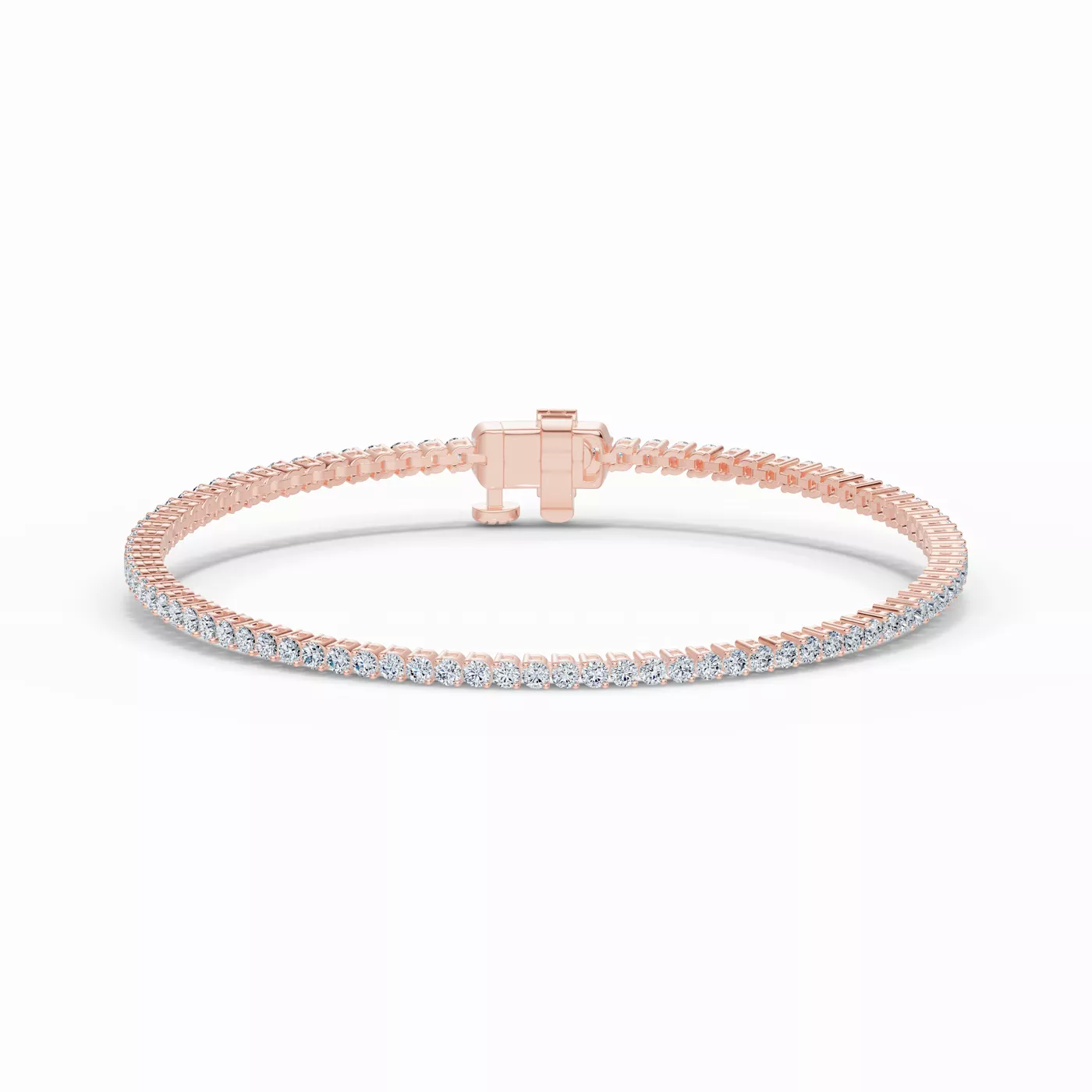 Diamonds, Uninterrupted 14K Rose Gold Engagement Ring