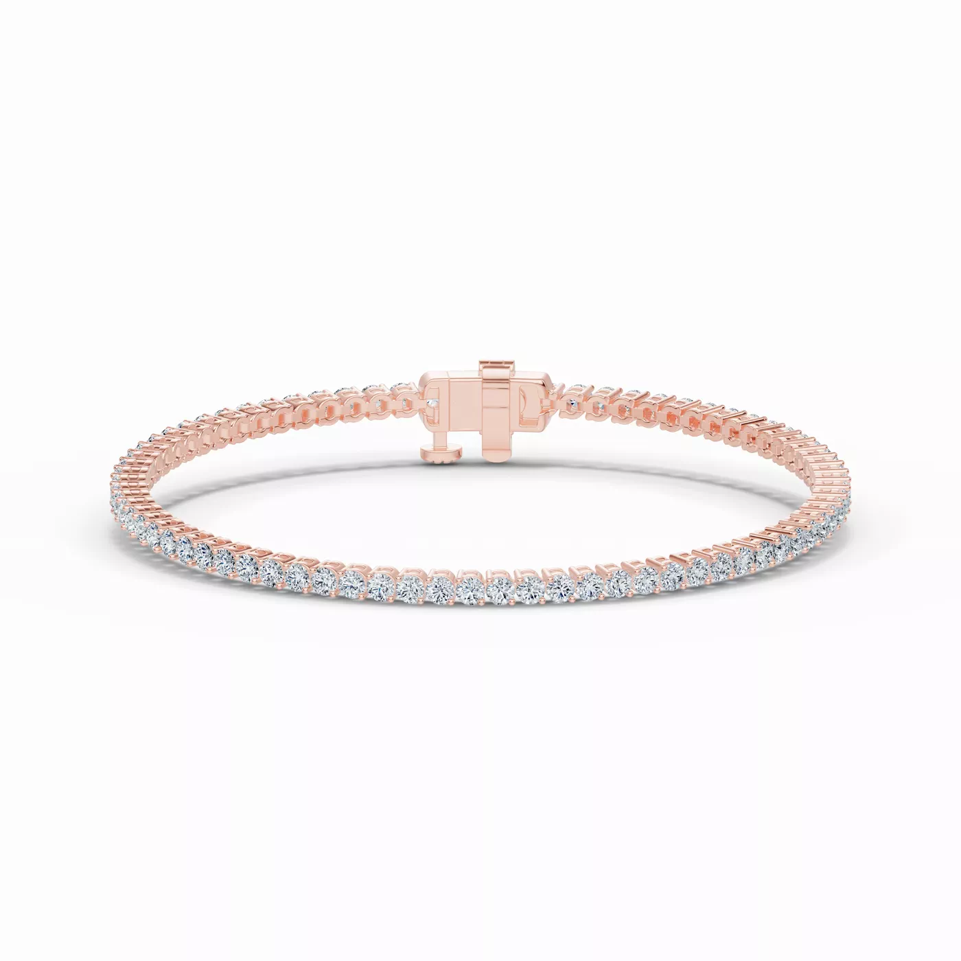 Diamonds, Uninterrupted 14K Rose Gold Engagement Ring