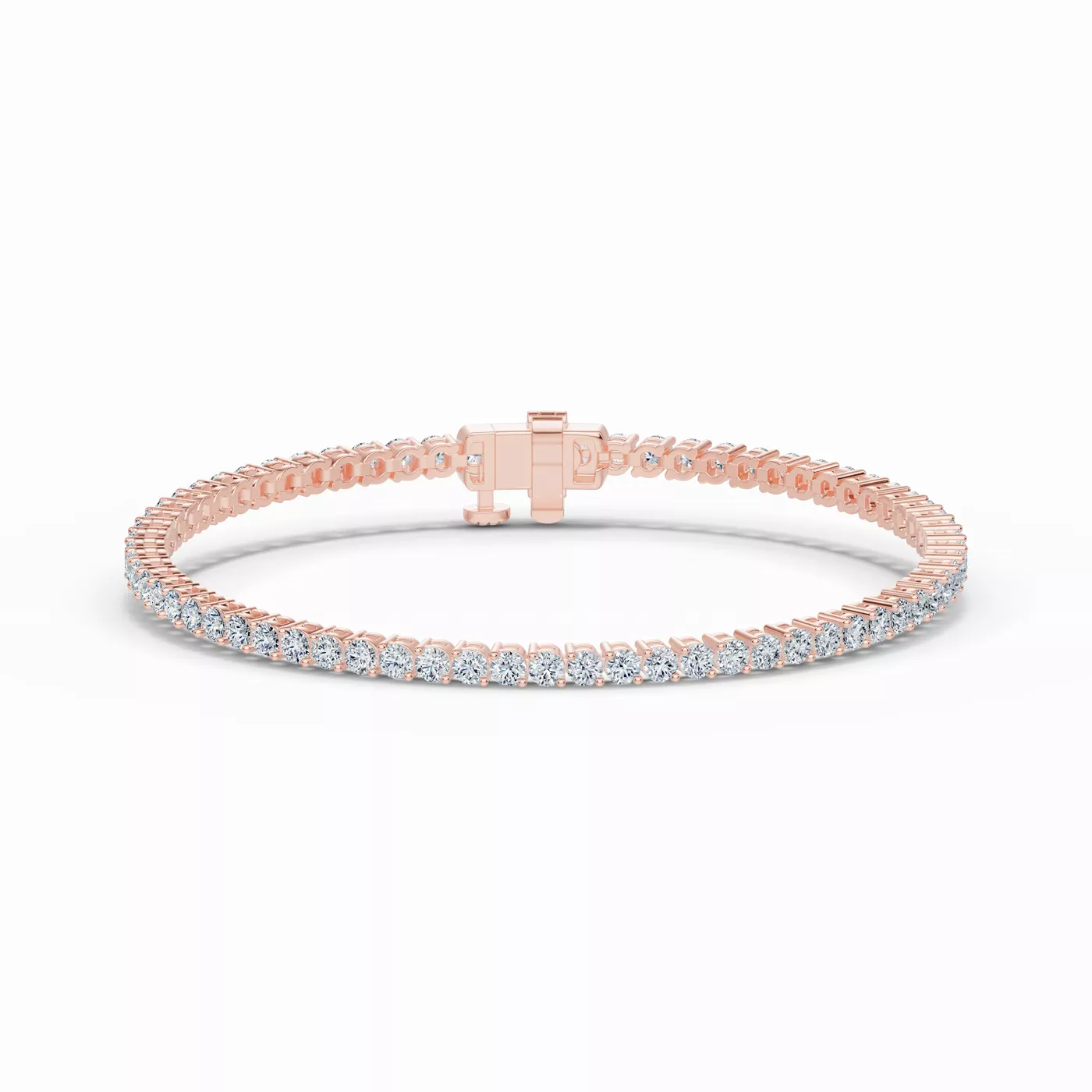 Diamonds, Uninterrupted 14K Rose Gold Engagement Ring