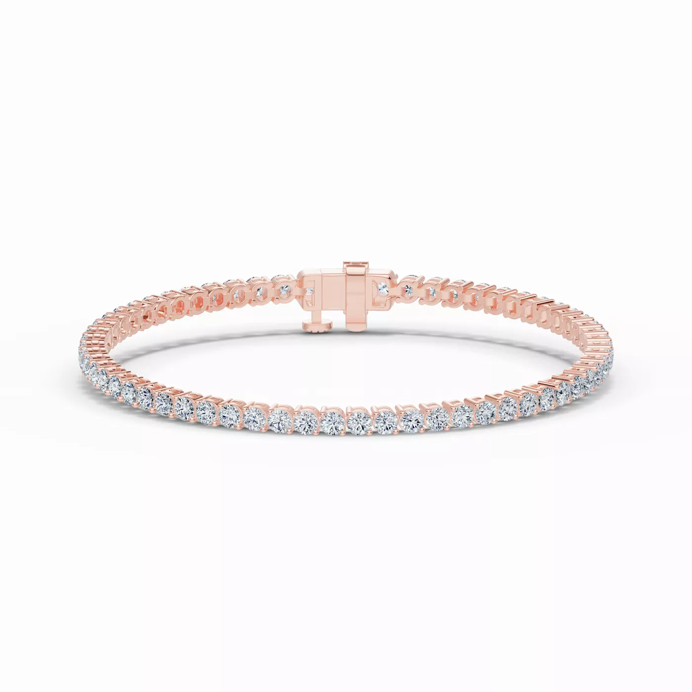 Diamonds, Uninterrupted 14K Rose Gold Engagement Ring