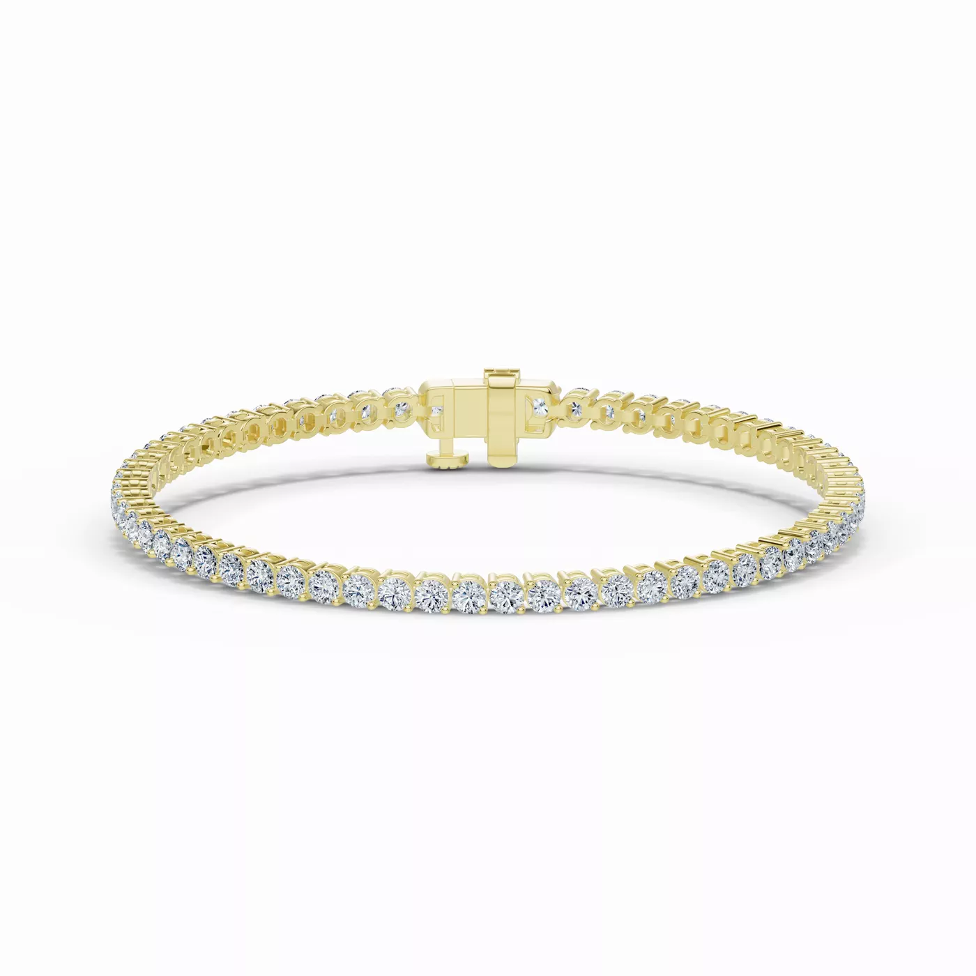 Diamonds, Uninterrupted 18K Yellow Gold Engagement Ring