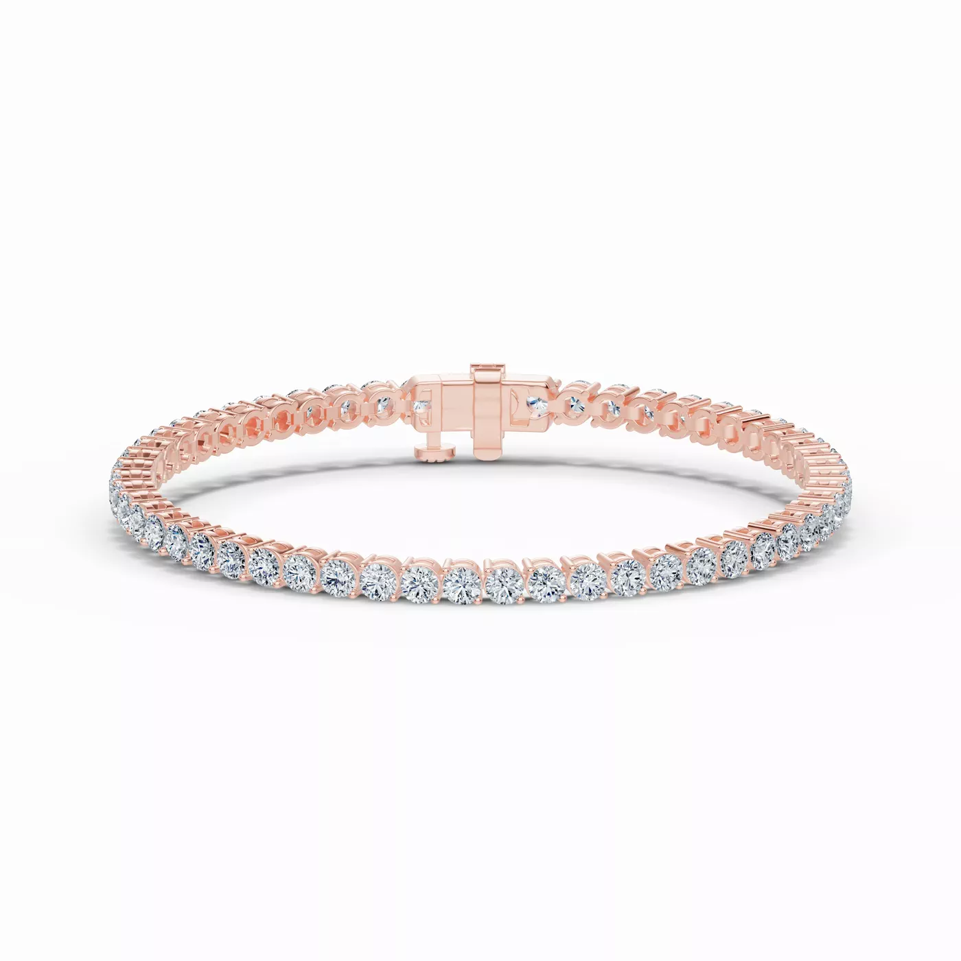 Diamonds, Uninterrupted 14K Rose Gold Engagement Ring