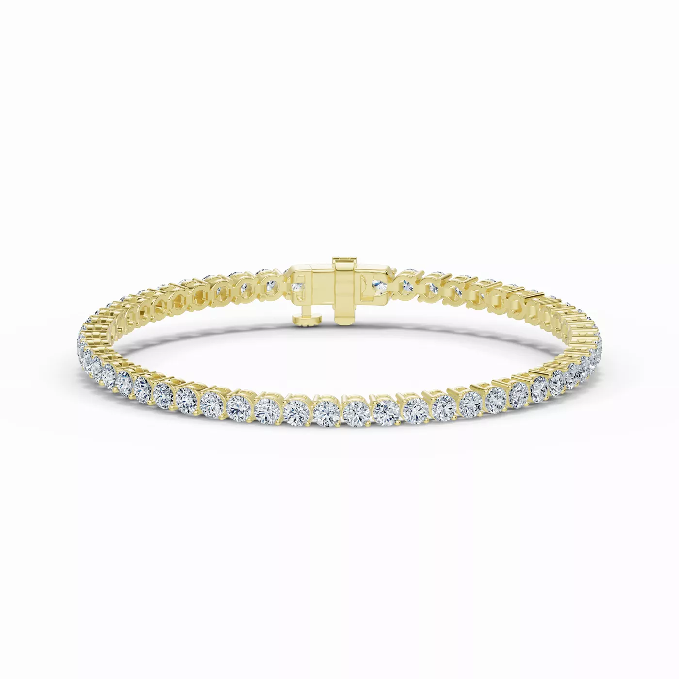 Diamonds, Uninterrupted 18K Yellow Gold Engagement Ring