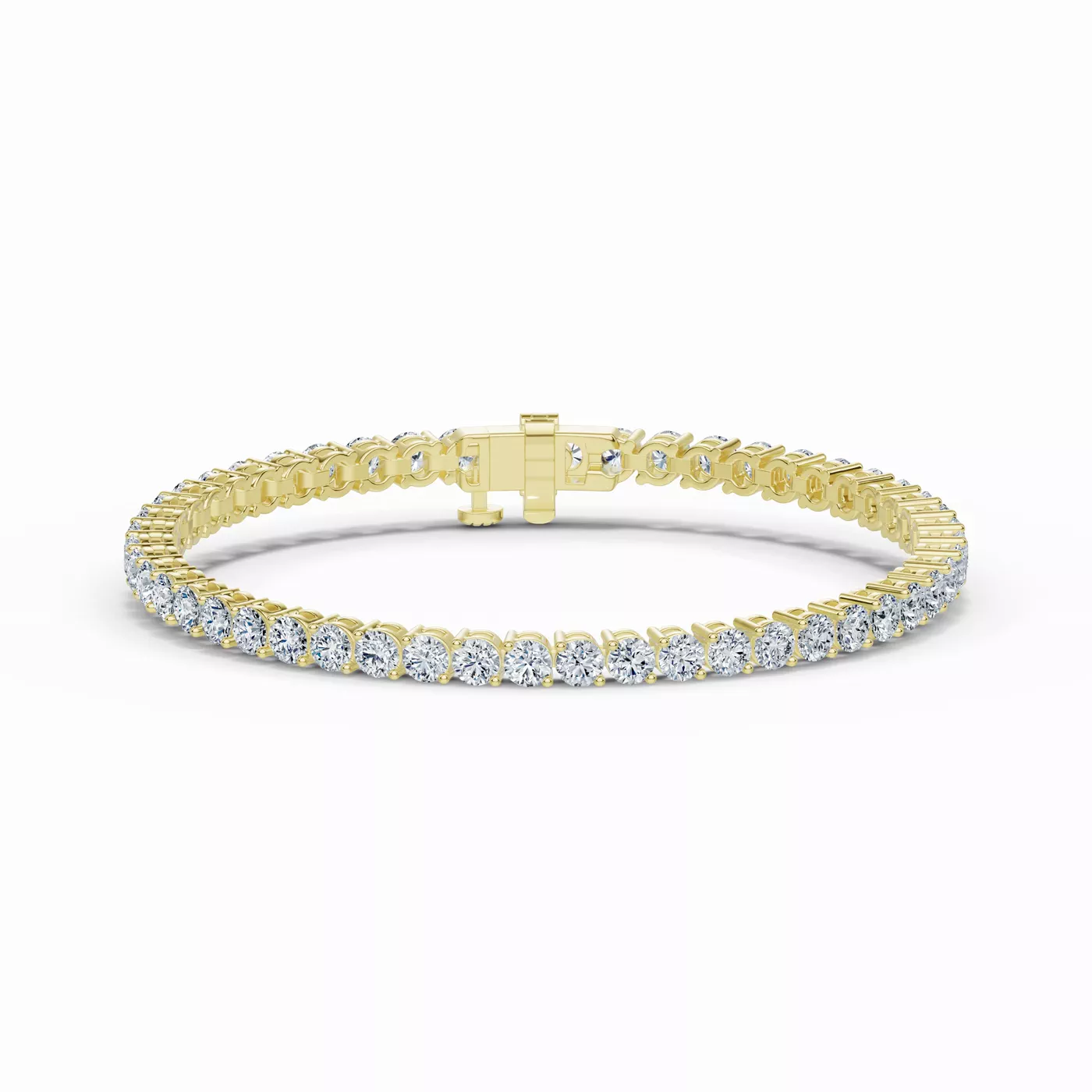 Diamonds, Uninterrupted 18K Yellow Gold Engagement Ring