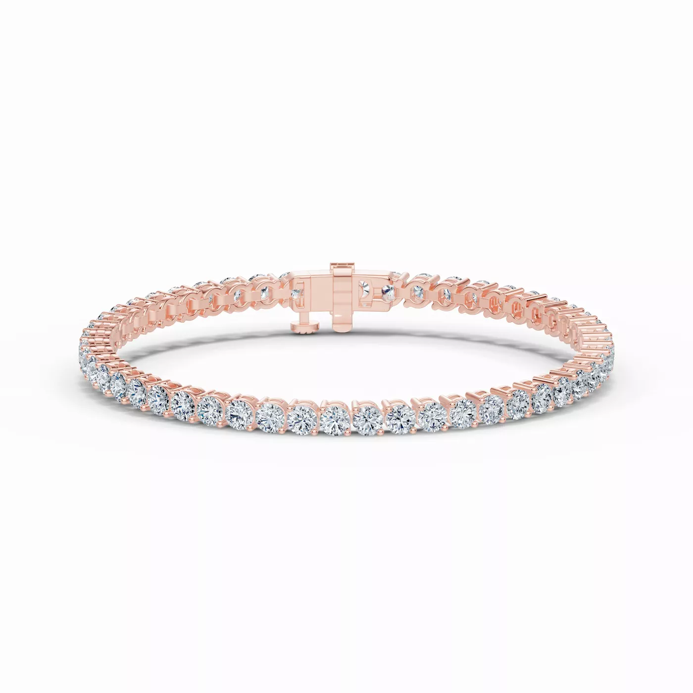 Diamonds, Uninterrupted 14K Rose Gold Engagement Ring