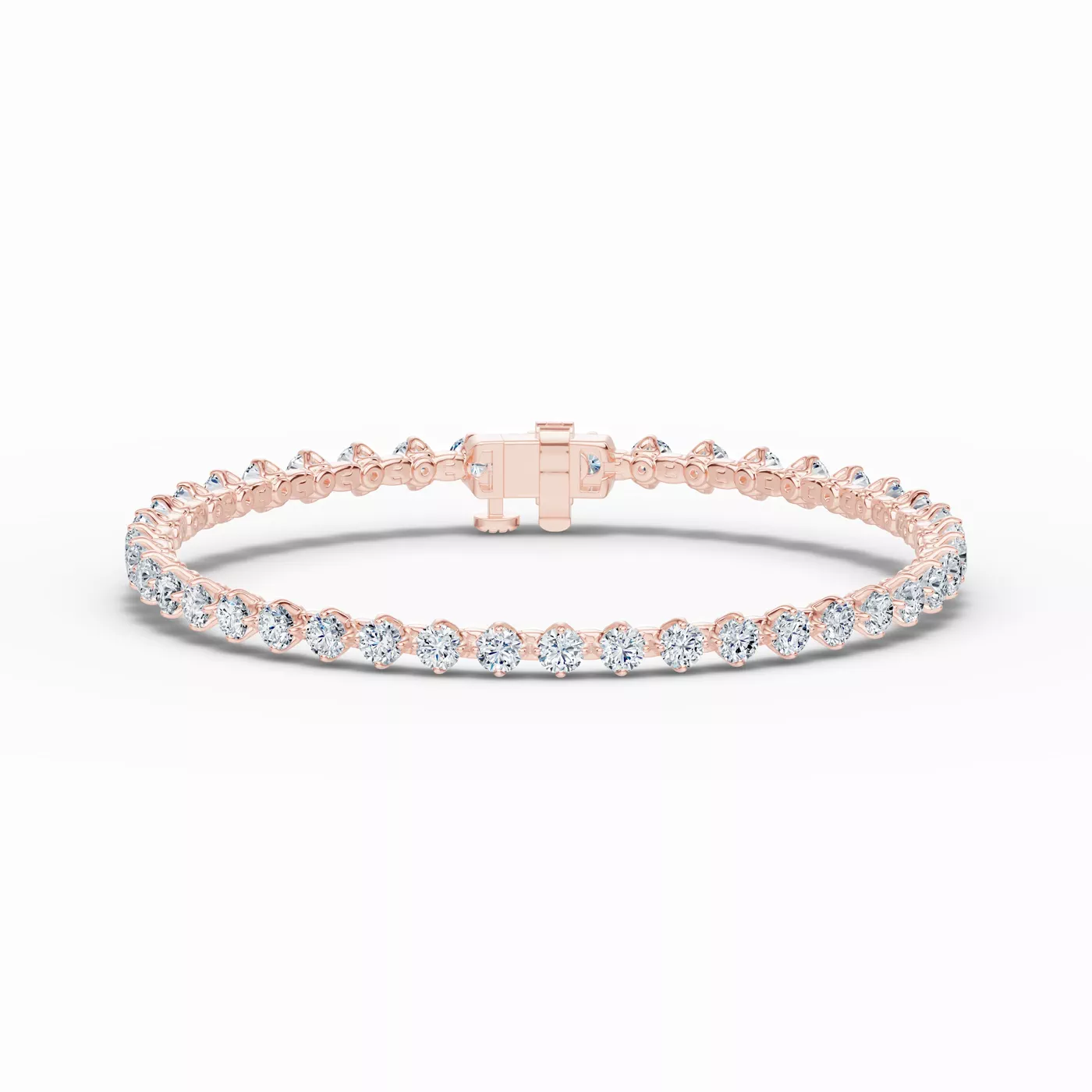 Diamonds, Uninterrupted 14K Rose Gold Engagement Ring