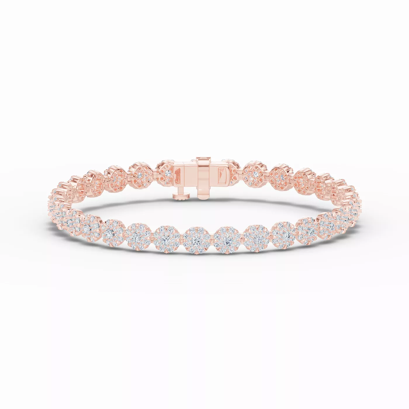 Diamonds, Uninterrupted 14K Rose Gold Engagement Ring