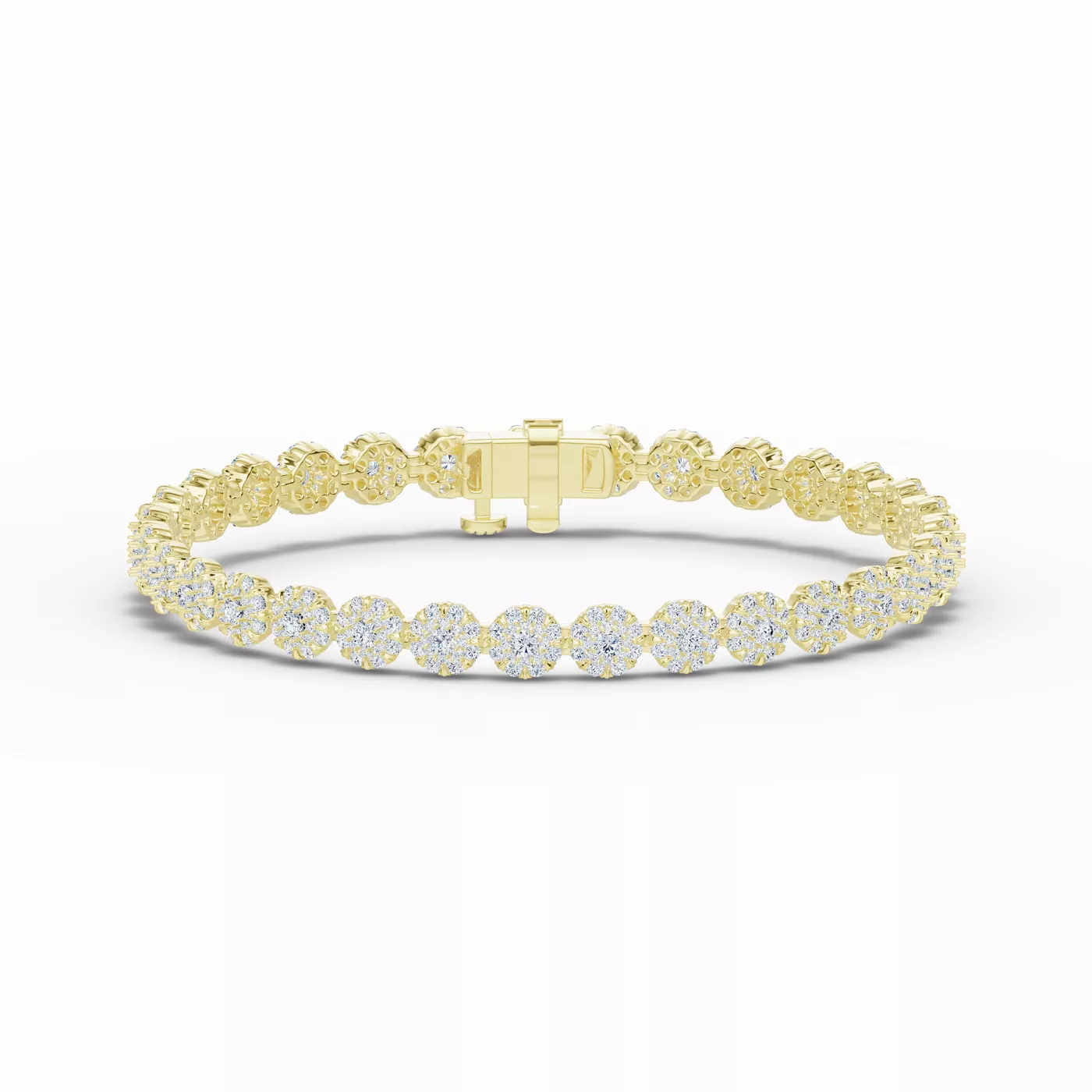 Diamonds, Uninterrupted 18K Yellow Gold Engagement Ring