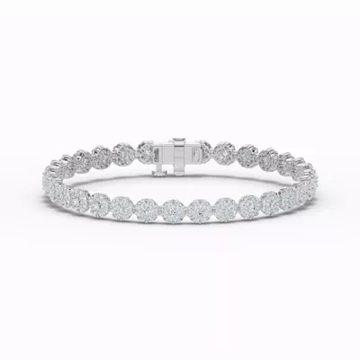 Double Halo Diamond Tennis Bracelet (5 ct. tw.)