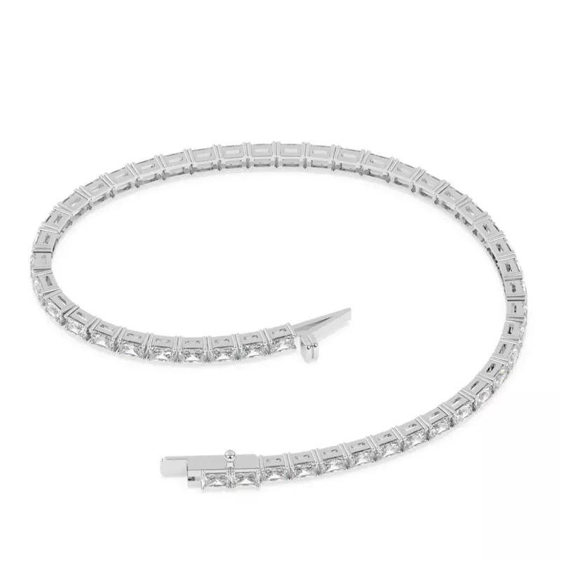 14K White Gold Radiant Cut Lab Diamond East-West Tennis Bracelet (5.10ct. tw.)