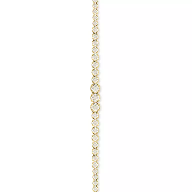 14K Yellow Gold Graduating Lab Diamond Tennis Bracelet