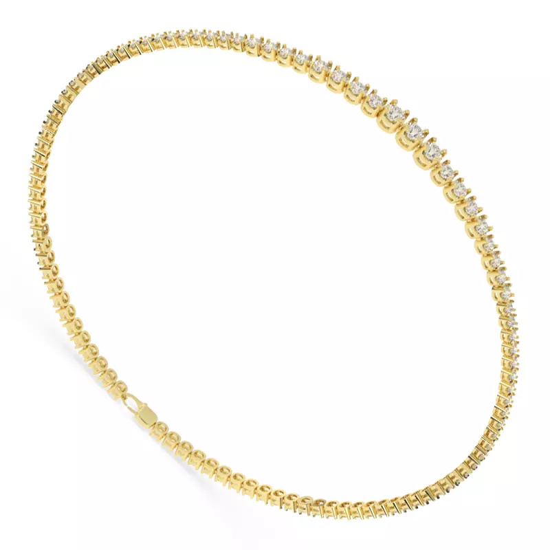 14K Yellow Gold Graduating Lab Diamond Tennis Bracelet