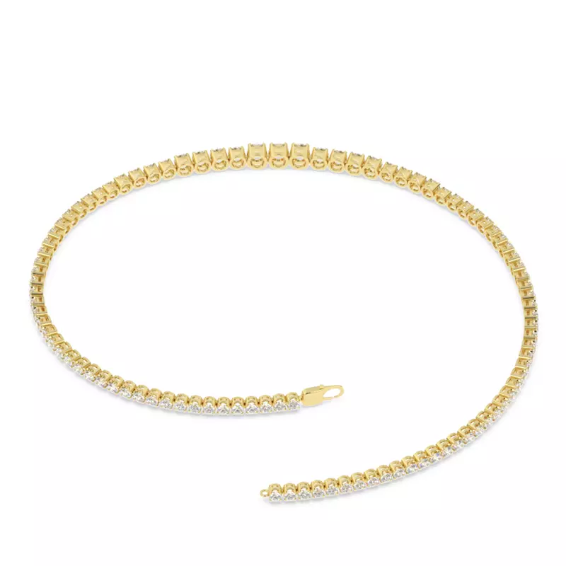 14K Yellow Gold Graduating Lab Diamond Tennis Bracelet
