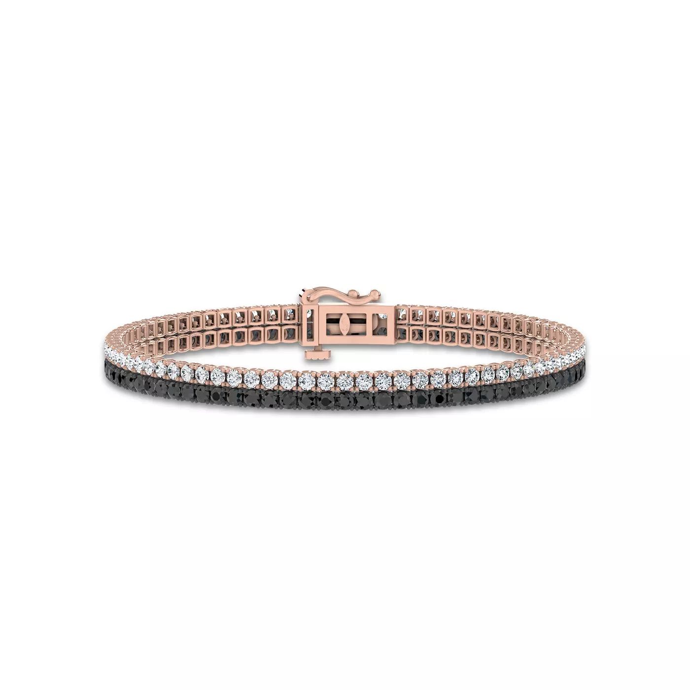 Diamonds, Uninterrupted 14K Rose Gold Engagement Ring