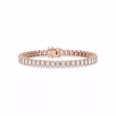 Illume Emerald Lab Diamond Bezel Tennis Bracelet by Christian Siriano