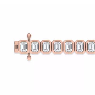 Illume Emerald Lab Diamond Bezel Tennis Bracelet by Christian Siriano