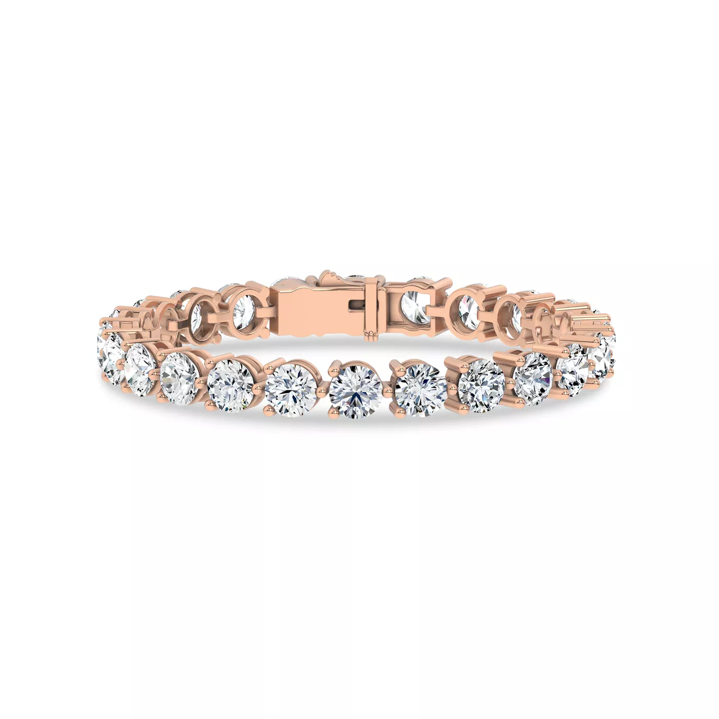 Diamonds, Uninterrupted 14K Rose Gold Engagement Ring