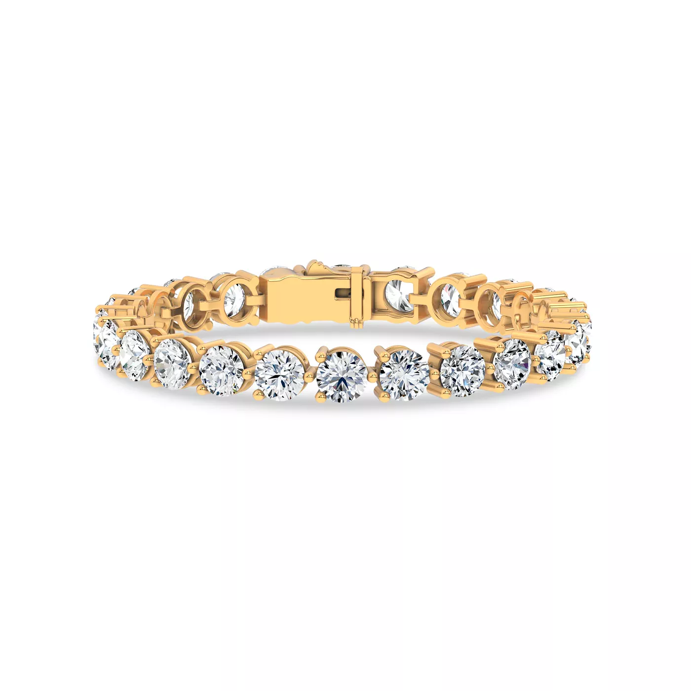 Diamonds, Uninterrupted 14K Yellow Gold Engagement Ring