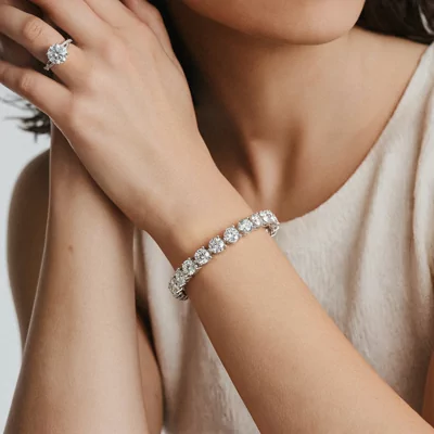 Three-Prong Diamond Tennis Bracelet (20 ct. tw.) - 7.5 In.