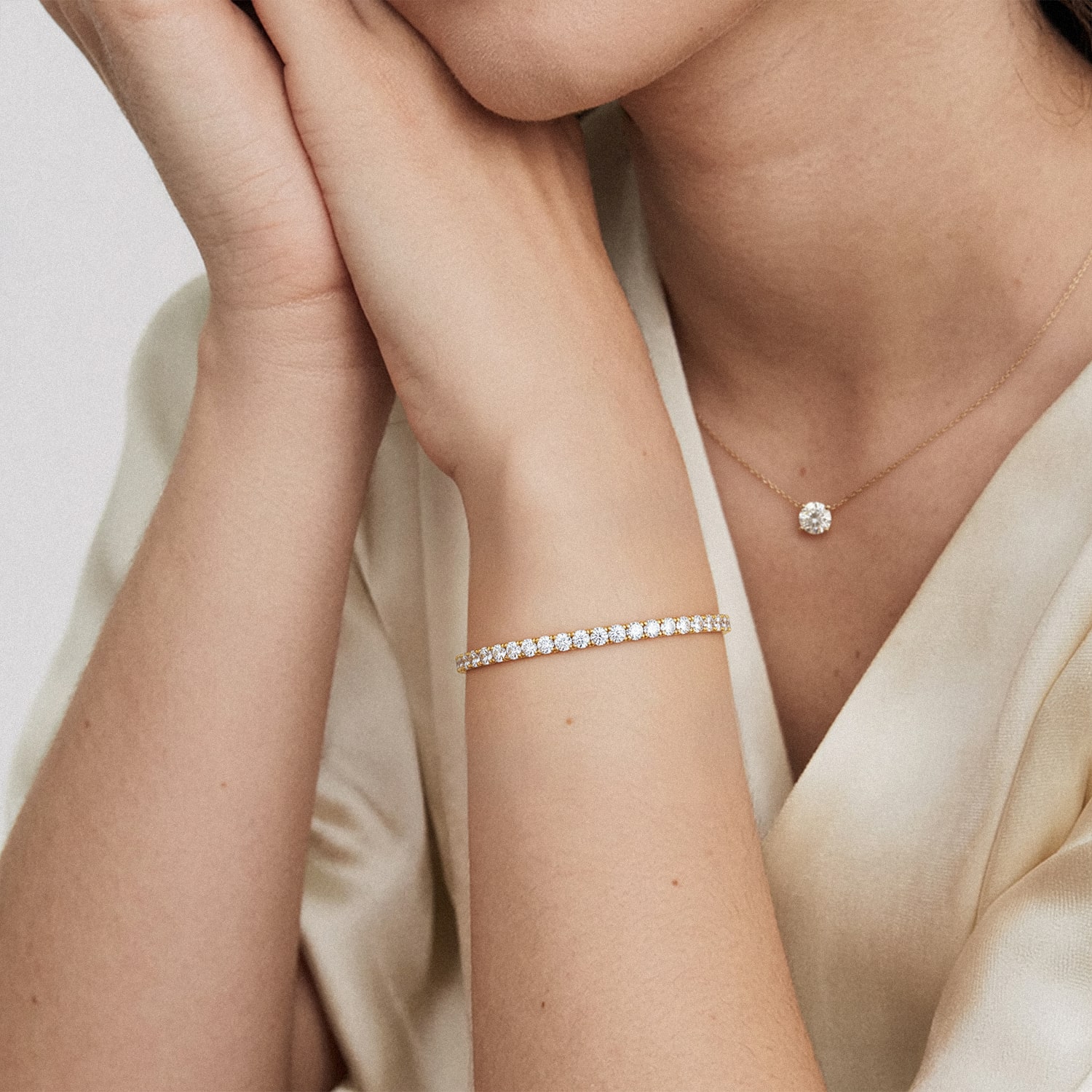 14K Rose Gold Four-Prong Diamond Tennis Bracelet (6 ct. tw.)