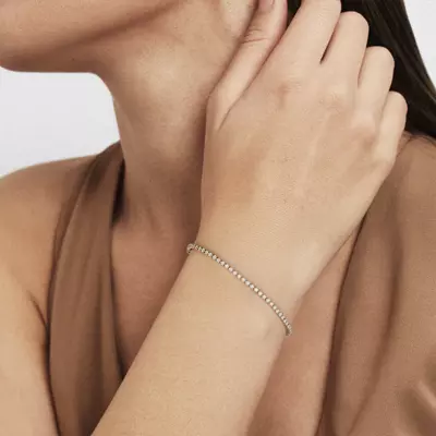 Three-Prong Diamond Tennis Bracelet (1ct. tw.) - 6.5 In.