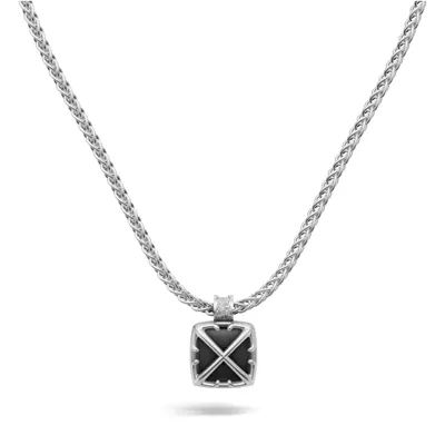 Double Arrow Framed Black Onyx Necklace by Off-White