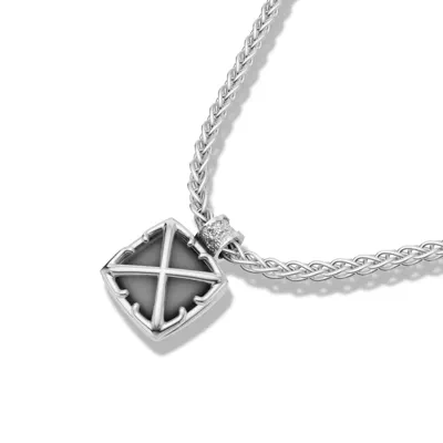 Double Arrow Framed Black Onyx Necklace by Off-White