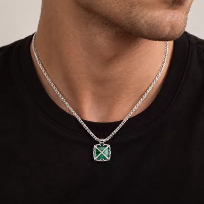 Double Arrow Malachite Necklace by Off-White