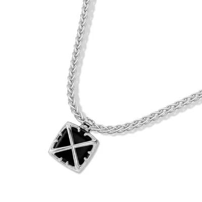 Double Arrow Onyx Necklace by Off-White