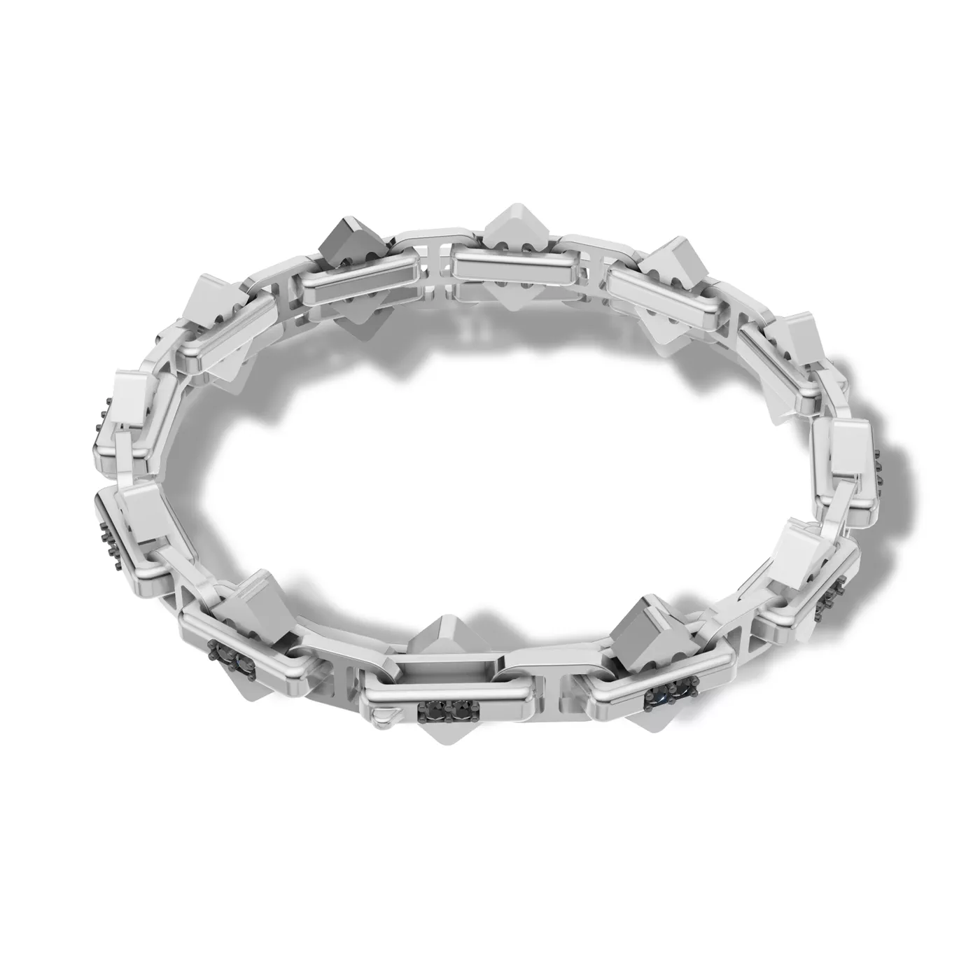 Arrow Link Black Diamond Bracelet by Off-White