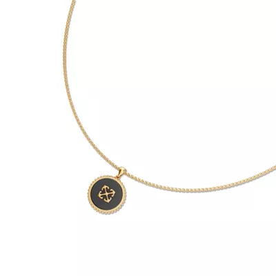 Double Arrow Black Onyx Medallion Necklace by Off-White