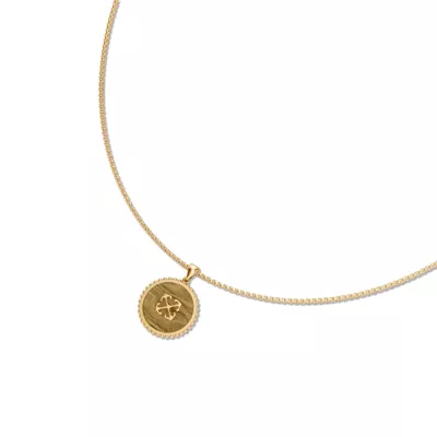 Double Arrow Tiger Eye Medallion Necklace by Off-White