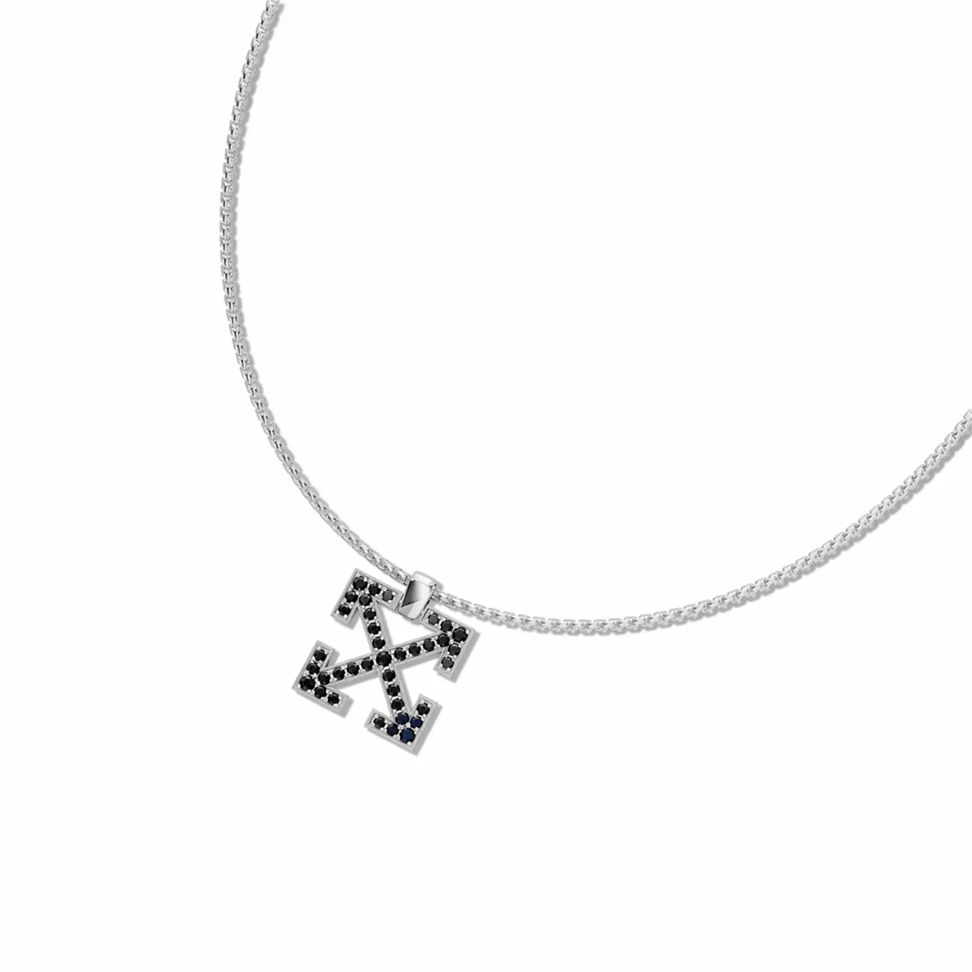 Double Arrow Black Lab Diamond Necklace by Off-White