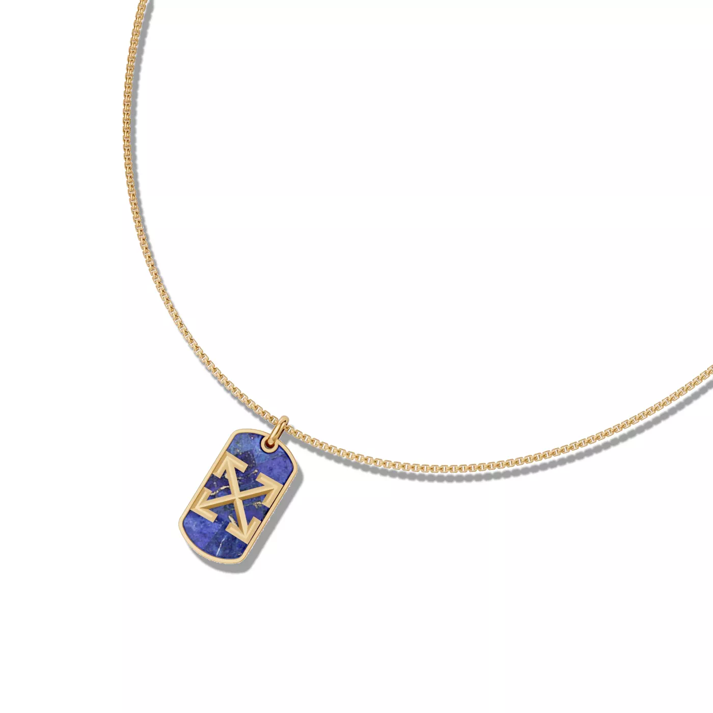 Double Arrow Lapis Tag Necklace by Off-White