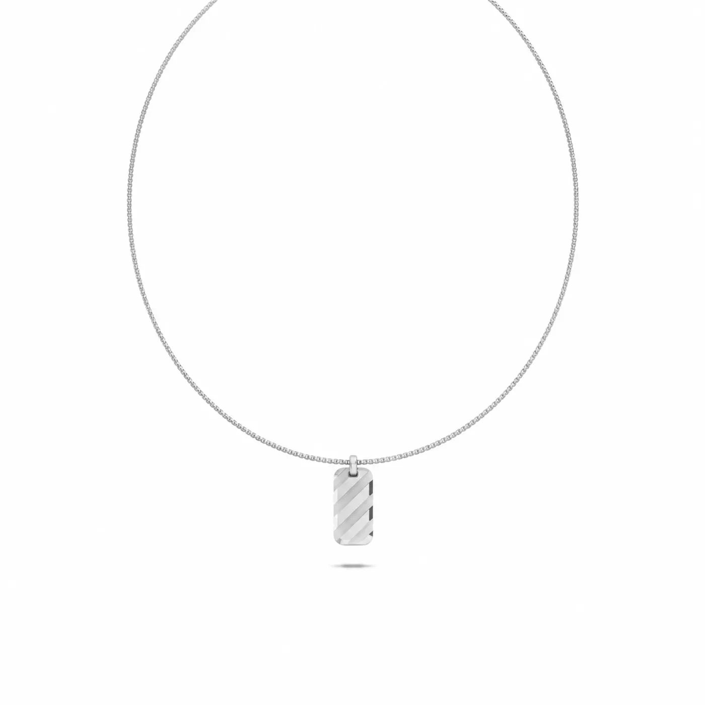 Shadow Stripe Tag Necklace by Off-White