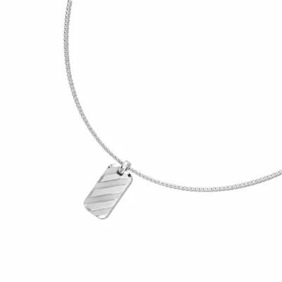 Shadow Stripe Tag Necklace by Off-White