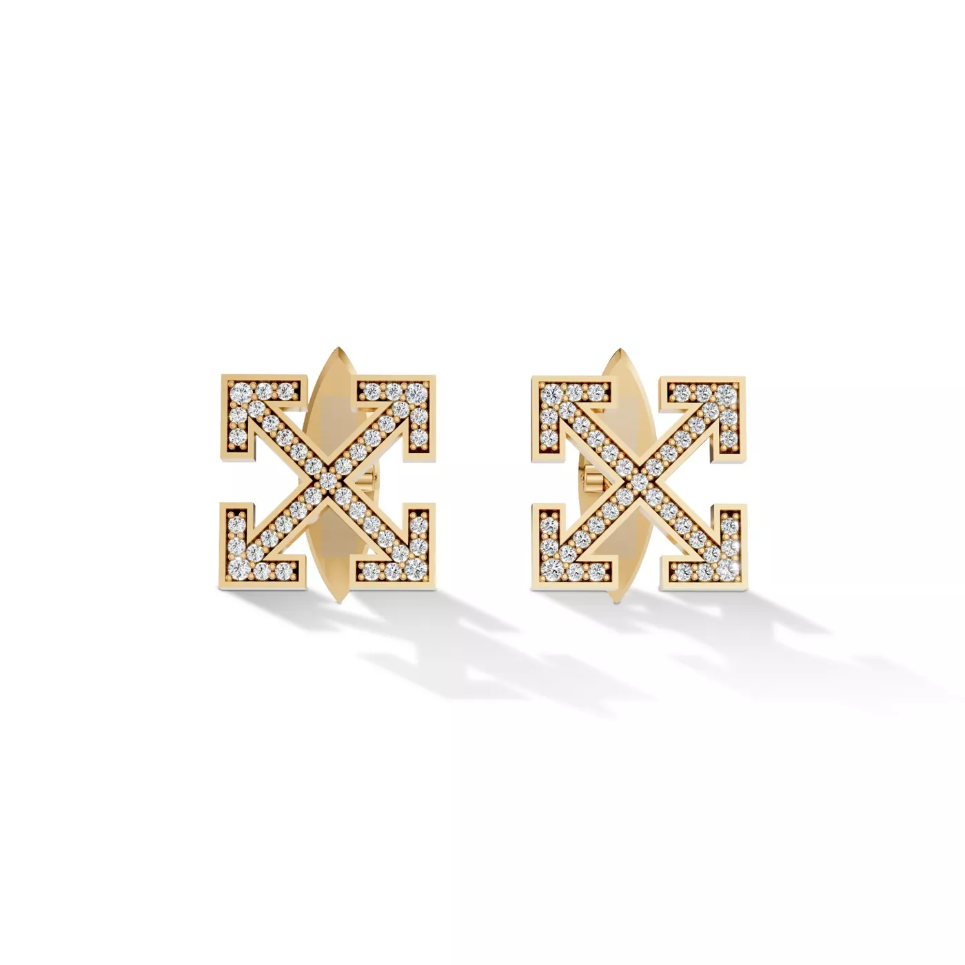 Double Arrow Lab Diamond Cuff Links by Off-White