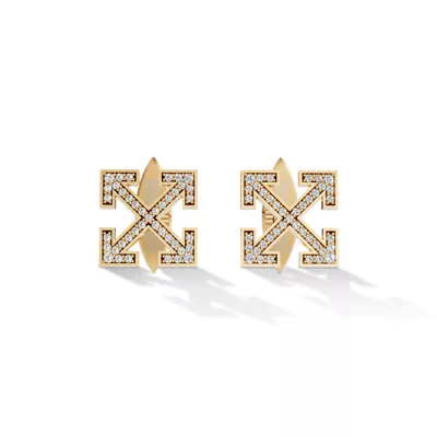 Double Arrow Lab Diamond Cuff Links by Off-White