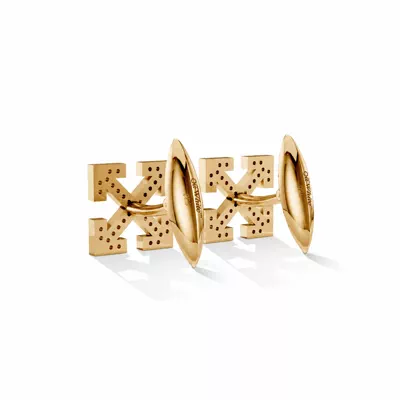 Double Arrow Lab Diamond Cuff Links by Off-White