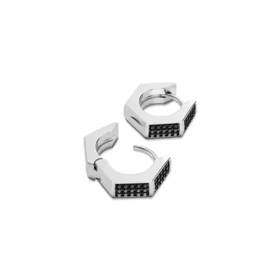 Hex Nut Lab Diamond Hoop Earrings by Off-White