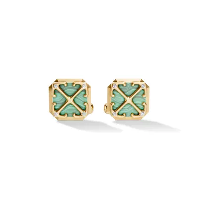 Double Arrow Malachite Cuff Links by Off-White