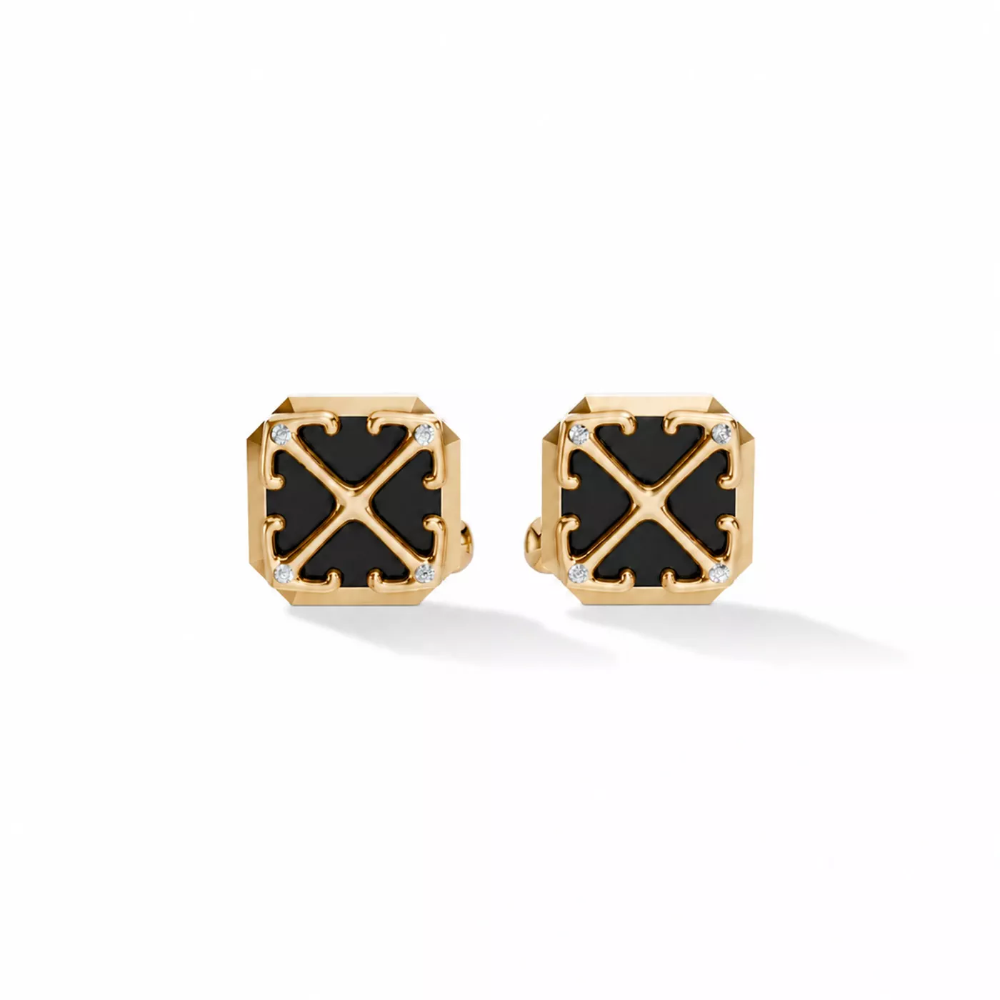 Double Arrow Black Onyx Cuff Links by Off-White