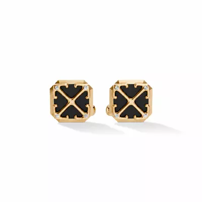 Double Arrow Black Onyx Cuff Links by Off-White